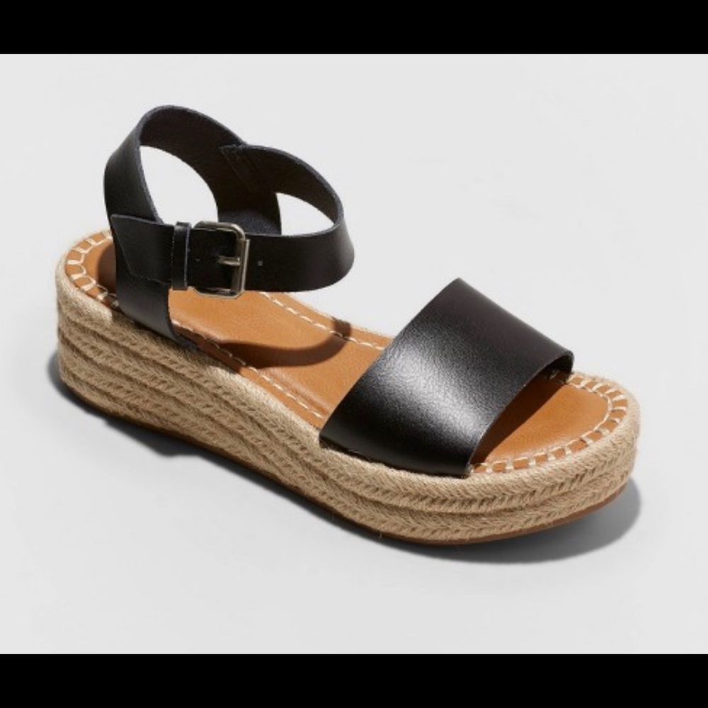 Universal Thread Rae Espadrille Platform Black